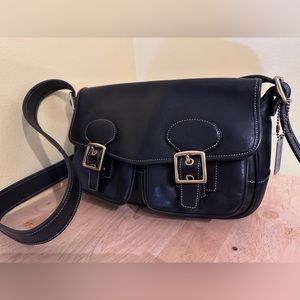 COACH Legacy Black Leather Crossbody Bag